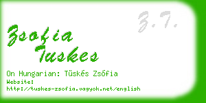 zsofia tuskes business card
